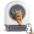 Warcat Smart Low-Noise Self-Cleaning Cat Litter Box with 90L Capacity, App-Controlled via 2.4G Wi-Fi, Featuring Smart Sensors and Safety Protection for Easy Maintenance and Setup