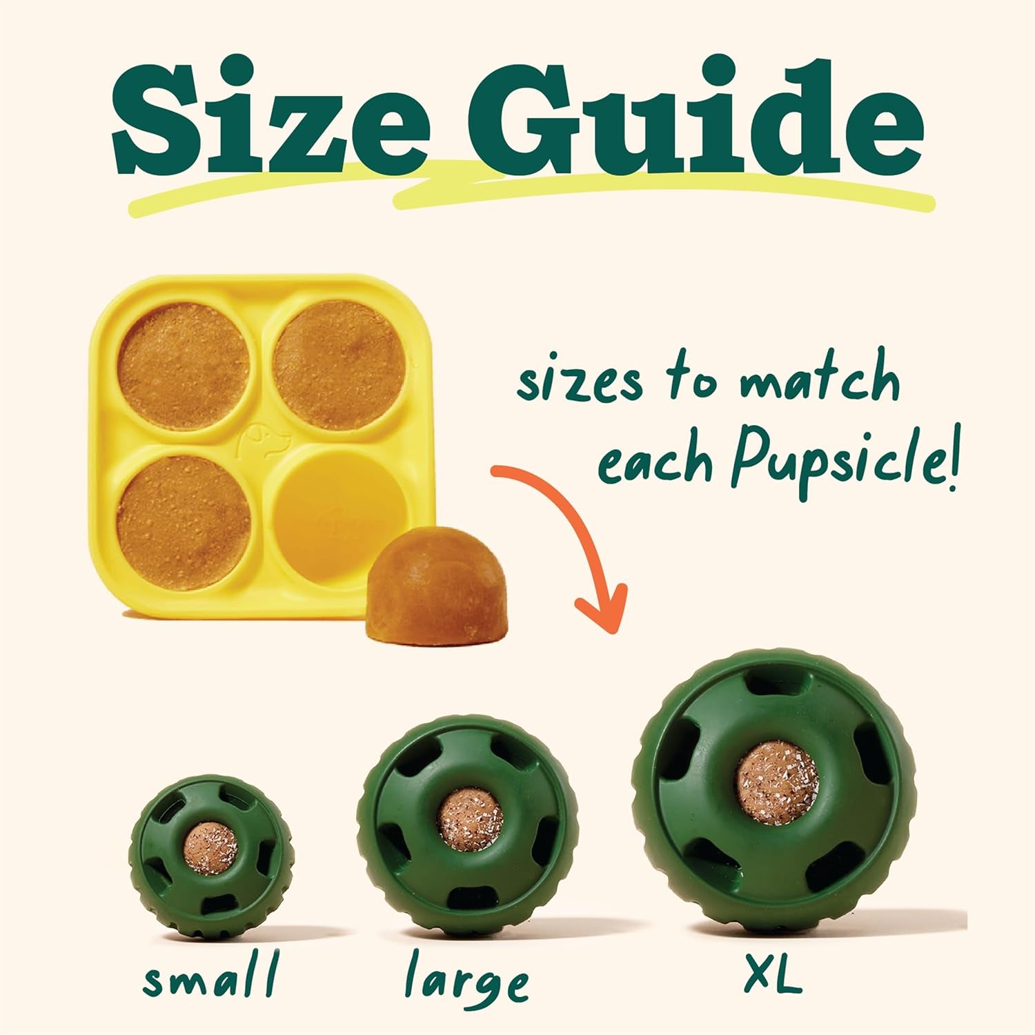 Pupsicle Dog Treat Toy with Silicone Treat Tray for Dogs 10-25 Lbs | Pupsicle Toy for Small Dogs, Silicone Treat Tray, Homemade Frozen Treats, Easy-Fill Design, Low-Mess Play