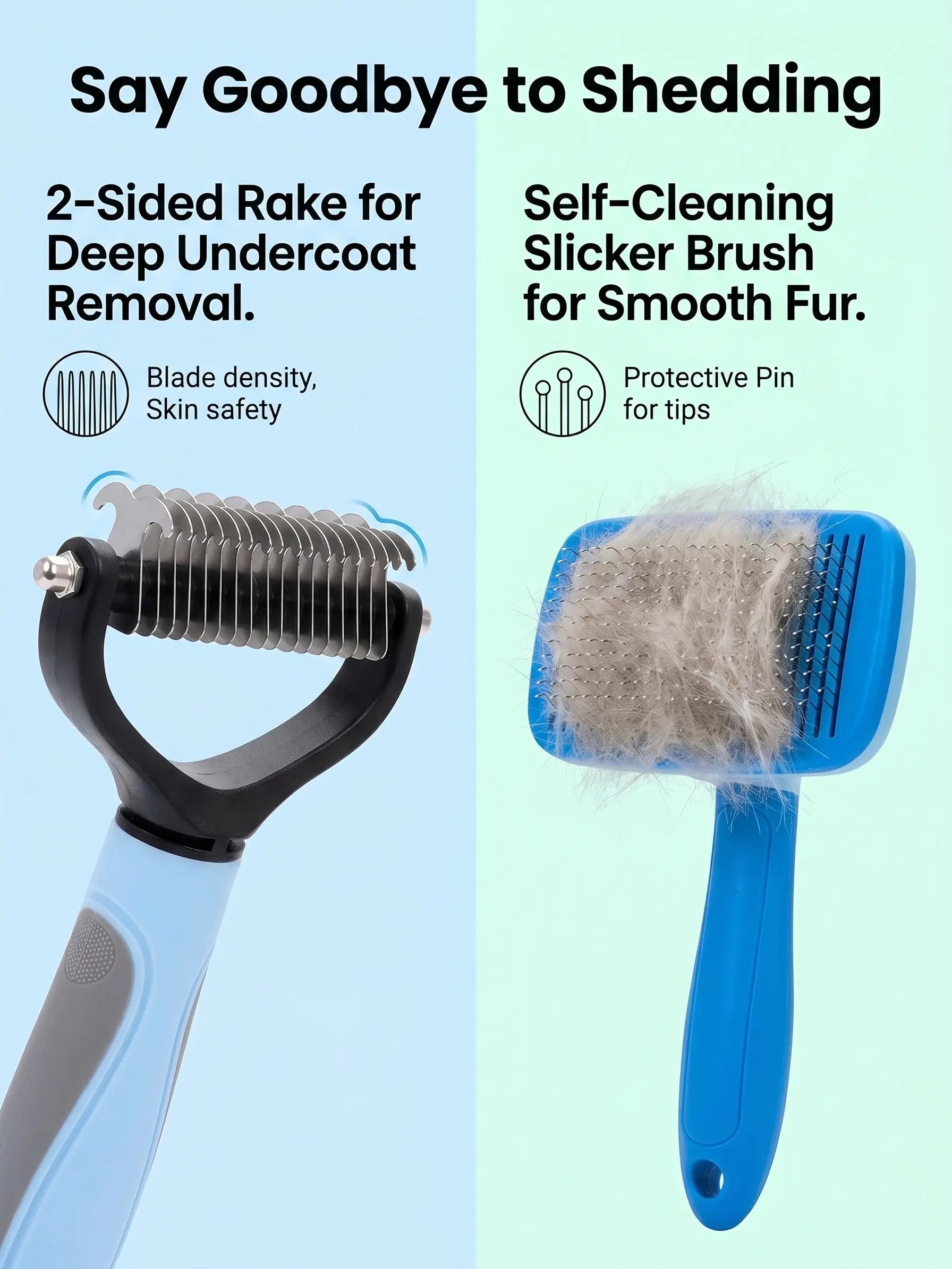 Summer Pet Grooming Tool Set (8 Pieces) - Comprehensive Shedding and Grooming Kit for Dogs and Cats, Includes Hair and Oral Hygiene Tools, Ideal for Indoor and Outdoor Use, Perfect Valentine’s Day Gift