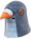 Latex Full Head Pigeon Mask for Halloween Costume, Party, and Cosplay (Grey Blue)