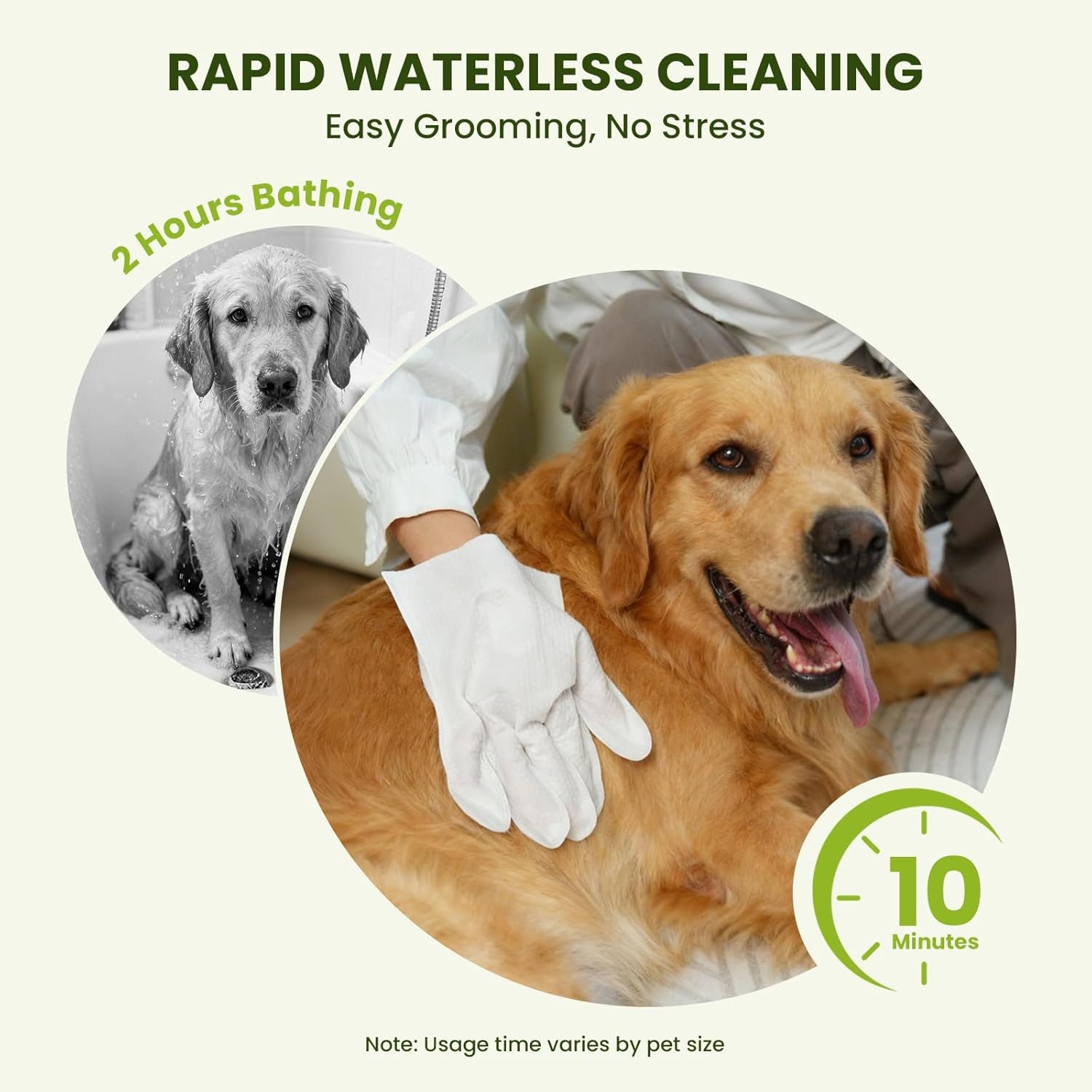 36-Pack Hypoallergenic Pet Wipes for Dogs, Cats, and Small Animals | No-Rinse Deodorizing Wipes for Paws, Butt, Eyes, and Ears | Effective Stain and Odor Cleanup for Travel and Between Baths