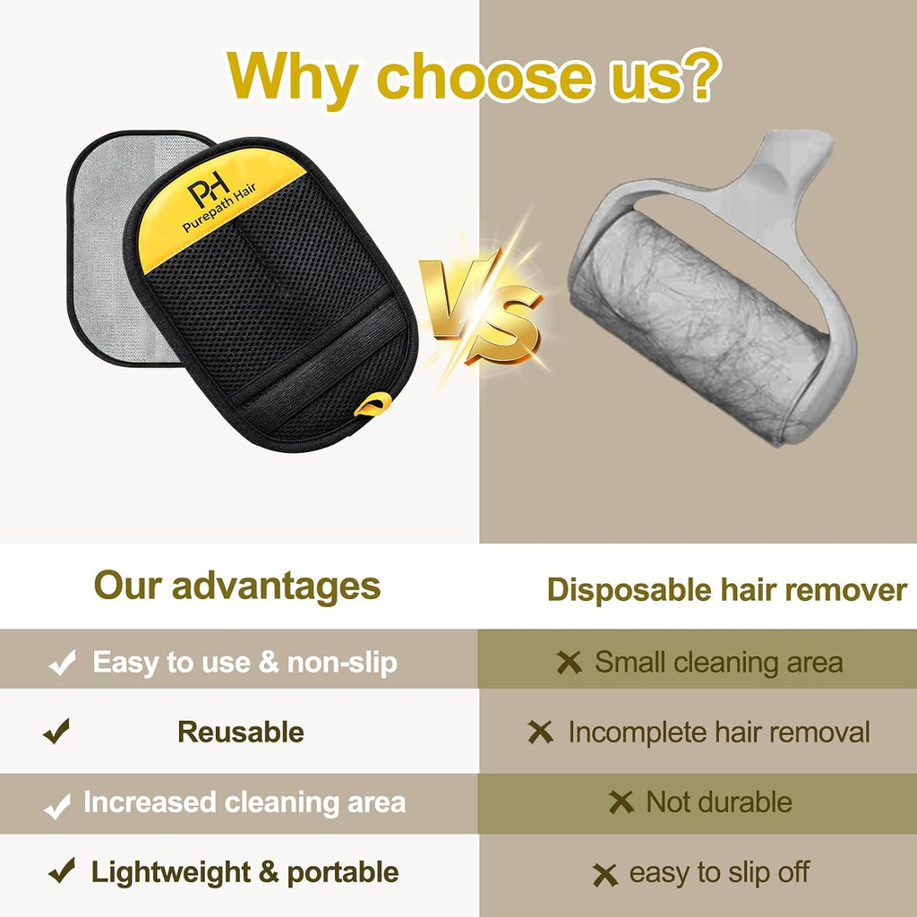 Removal Glove Remover for Cats & Dogs, 2026 Upgraded Five-Finger Electrostatic Pet Hair Removal Glove,Reusable. Applicable to Laundry, Couches, Carpets, Clothing and Car Seat. (1)