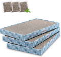 Cat Scratching Board - Extra Wide 3-Pack Cardboard Scratcher with Catnip for Indoor Use - Flat Scratch Pad for Kittens