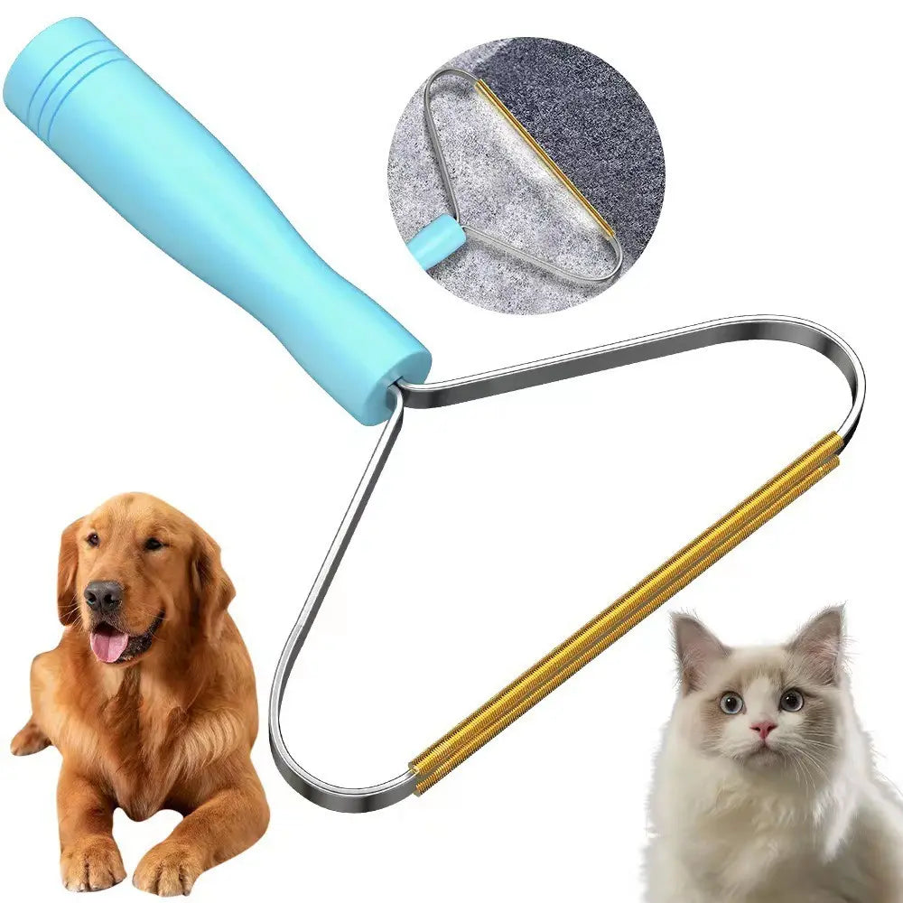 2-Piece Reusable Pet Hair Removal Set for Carpets, Upholstery, Vehicles, and Pet Bedding