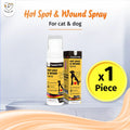 Cassiel Pet Hot Spot and Wound Spray for Dogs and Cats - Natural Soothing Skin Spray for Clean, Soft Skin and Itch Relief, Enhanced Packaging