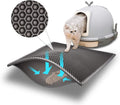 Cat Litter Mat Double Layer Waterproof Urine Proof Trapping Mat 1 Pack (Gray, 24X15 Inch (Pack of 1)) | Honeycomb Design Catches Scattered Particles to Stop Tracking, Urineproof Base Protects Floors, Easy to Clean