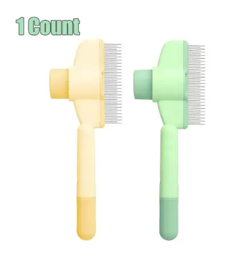 Self-Cleaning Pet Hair Removal Comb Set for Dogs and Cats – Stainless Steel Teeth for Effective Shedding, Mat, and Tangle Management on All Coat Lengths