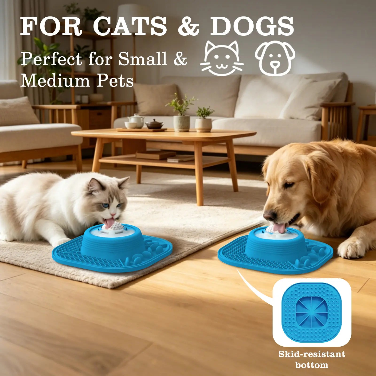 Pawlove Dog Slow Feeder Bowl - Anti-Slip Ball-In Design, 3/4 Cup Capacity, Food-Grade Material, Reduces Mess and Spills, Dishwasher Safe, Ideal for Liquid Treats and Post-Operative Use