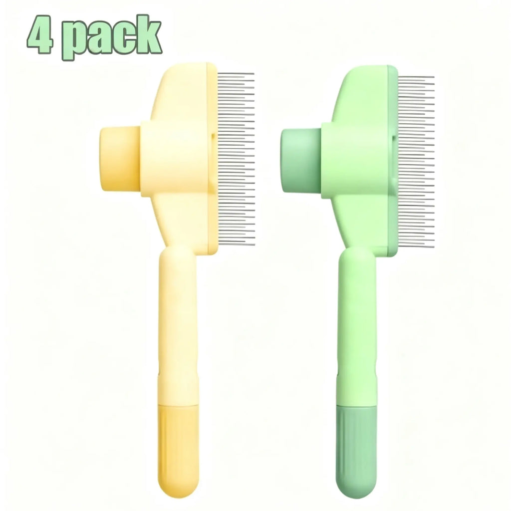 Self-Cleaning Pet Hair Removal Comb Set for Dogs and Cats – Stainless Steel Teeth for Effective Shedding, Mat, and Tangle Management on All Coat Lengths