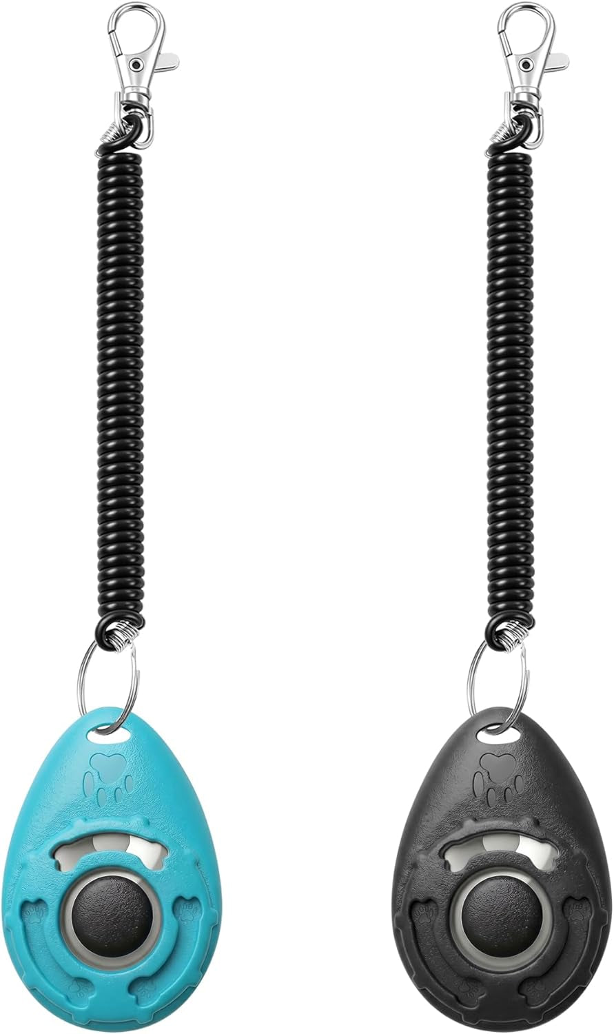 Professional Dog Training Clicker with Wrist Strap and Keyring - Versatile Training Tool for Dogs, Cats, Birds, and Other Pets