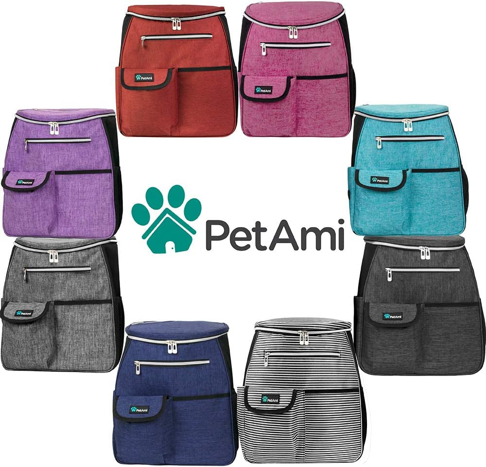 Professional Dog Travel Backpack, 27L Airline-Approved Pet Supplies Organizer with Dual Food Containers, Two Collapsible Bowls, and Poop Bag Dispenser - Ideal for Weekend Road Trips and Camping, Perfect Gift for Dog Moms, Pink