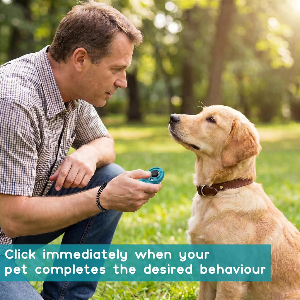 Professional Dog Training Clicker with Wrist Strap and Keyring - Versatile Training Tool for Dogs, Cats, Birds, and Other Pets
