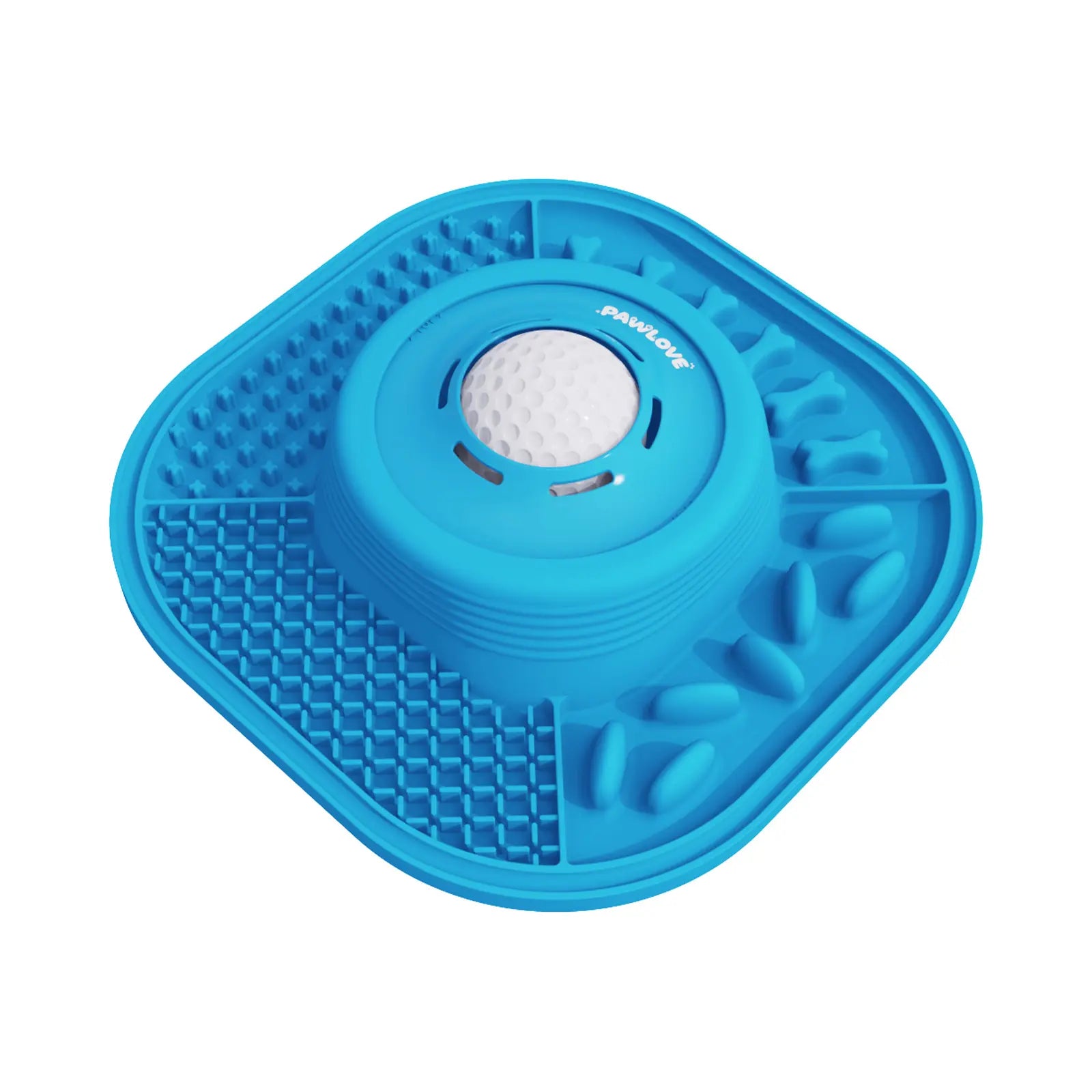 Pawlove Dog Slow Feeder Bowl - Anti-Slip Ball-In Design, 3/4 Cup Capacity, Food-Grade Material, Reduces Mess and Spills, Dishwasher Safe, Ideal for Liquid Treats and Post-Operative Use