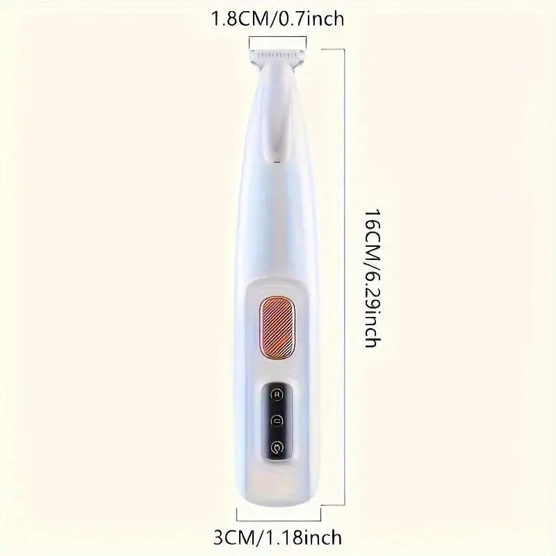 Rechargeable Pet Hair Trimmer Kit with LED Light - Cordless, Quiet Grooming Clippers for Dogs and Cats, Waterproof and Low Noise Pet Shaver