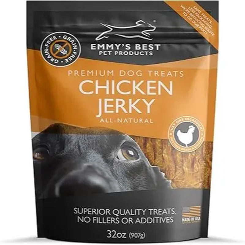 Emmy's Best EBPP Natural Chicken Jerky Dog Treats - Made in the USA with Real Grilled Chicken - Suitable for Medium, Large, and Small Dogs - 100% Natural Formula