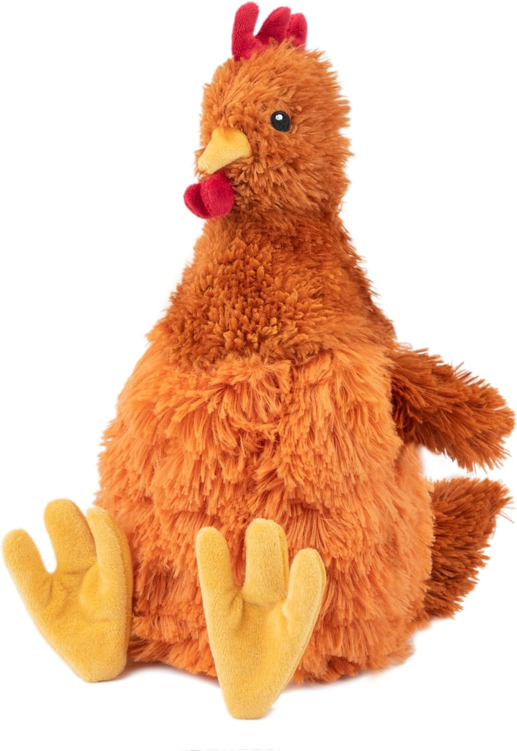 Interactive Squeaky Dog Chew Toy, Ideal Dog Toys for Chewers, Small, Medium & Large Dogs, and Fetch Lovers - Crinkle Chicken (Brown), Large