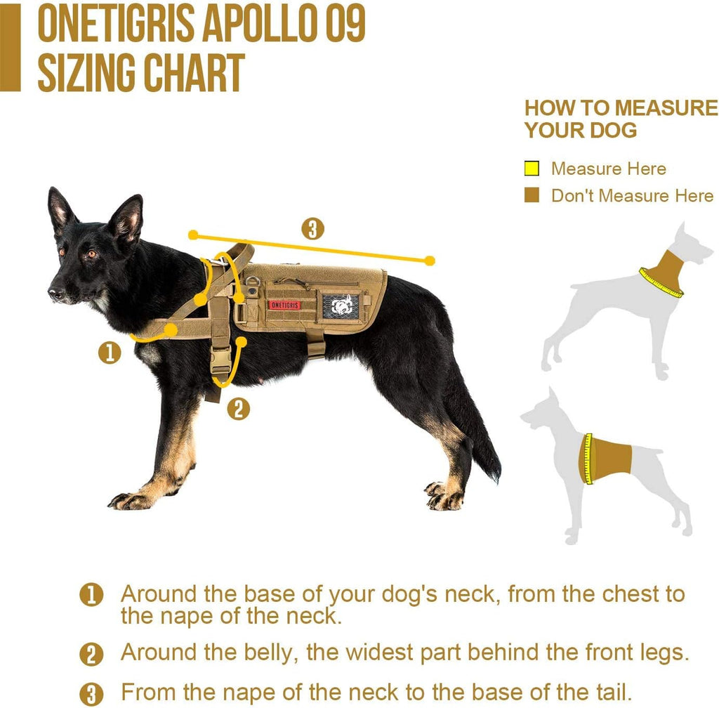 Adjustable No-Pull Service Dog Harness - Comfortable Vest for Medium Dogs - Black Outdoor Walking Gear