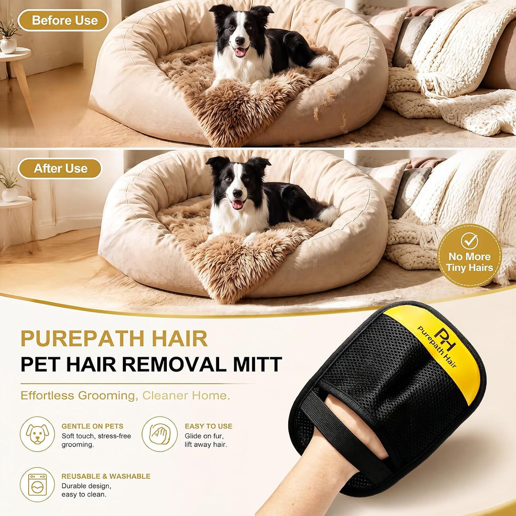 Removal Glove Remover for Cats & Dogs, 2026 Upgraded Five-Finger Electrostatic Pet Hair Removal Glove,Reusable. Applicable to Laundry, Couches, Carpets, Clothing and Car Seat. (1)