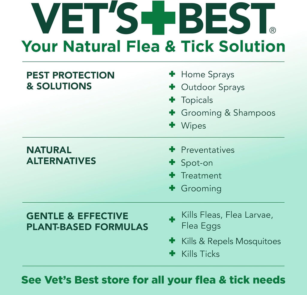 Indoor Flea & Tick Home Spray for Dogs, Plant-Based Spray, 32 Oz | Plant-Based Flea & Tick Spray, Kills Fleas, Eggs & Ticks on Contact, Natural Oils, for Indoor Home Use, Made in USA