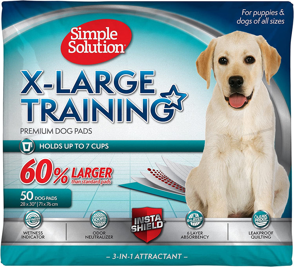 Extra Large Leak-Proof Dog Training Pads, 28" x 30", 100 Count | Disposable Puppy Potty Pads for Housebreaking and Indoor Use, Floor Protection Essentials