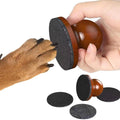 Pet Nail File and Grooming Board - Effortless Nail Smoothing with 3 Replaceable Sheets and Ergonomic Wooden Handle, Ideal for Dogs and Cats