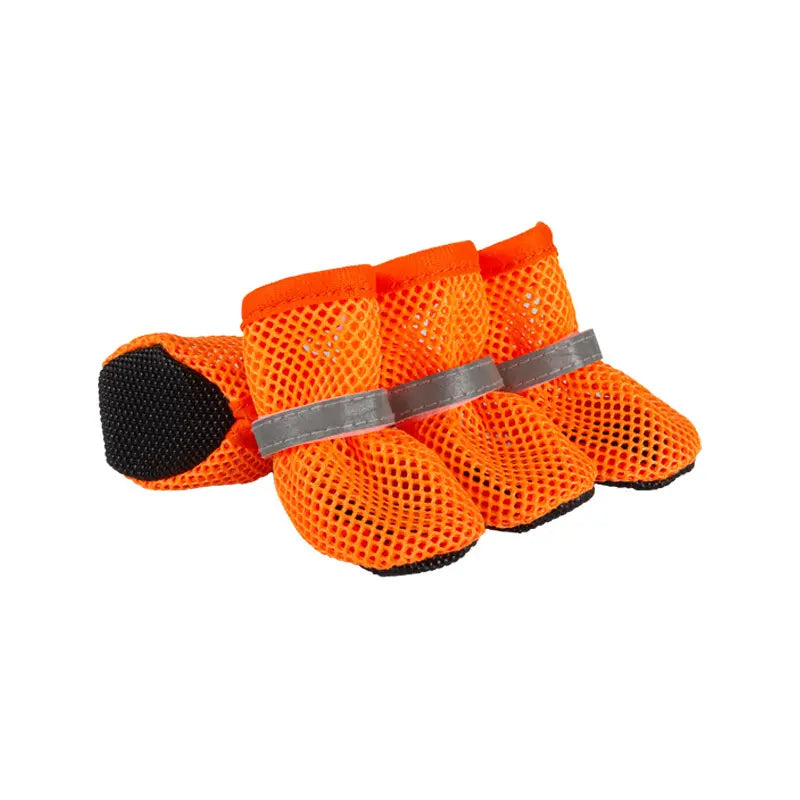 Breathable Mesh Dog Boots for Small to Medium Breeds - Summer Non-Slip Paw Protectors