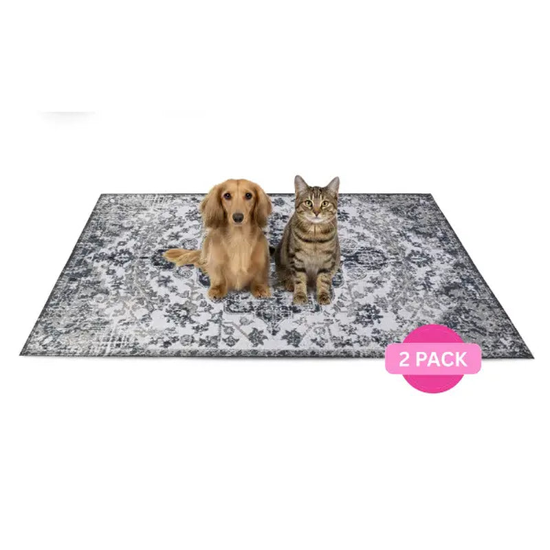 Lovewag Pets Washable Dog Pads - Set of 2, Eco-Friendly and Leak-Proof, Available in Multiple Designs: Sage Forest, Marmalade Sunshine, Moonlit Night, Rustic Terracotta, Sizes: 16" x 24", 36" x 48", 28" x 41" & Single Pack: Sage Forest 54" x 72