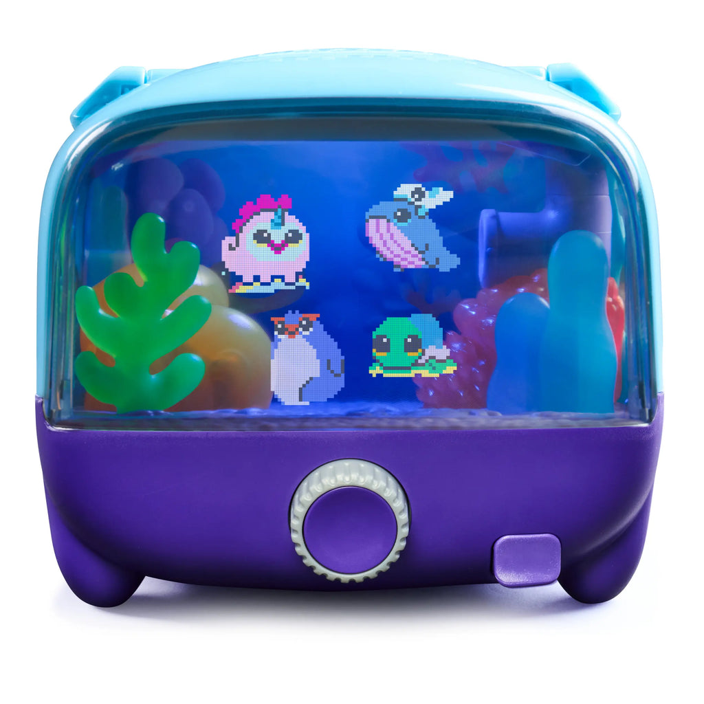 BITZEE Interactive Digital Aquarium Pet Tank with 30 Virtual Fish, Large Display, LED Lights, Touch-Responsive Electronic Pets, Ideal Birthday Gift for Children Ages 5 and Up