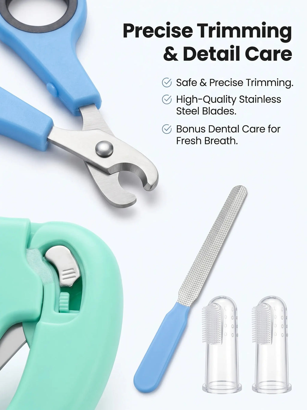 Summer Pet Grooming Tool Set (8 Pieces) - Comprehensive Shedding and Grooming Kit for Dogs and Cats, Includes Hair and Oral Hygiene Tools, Ideal for Indoor and Outdoor Use, Perfect Valentine’s Day Gift