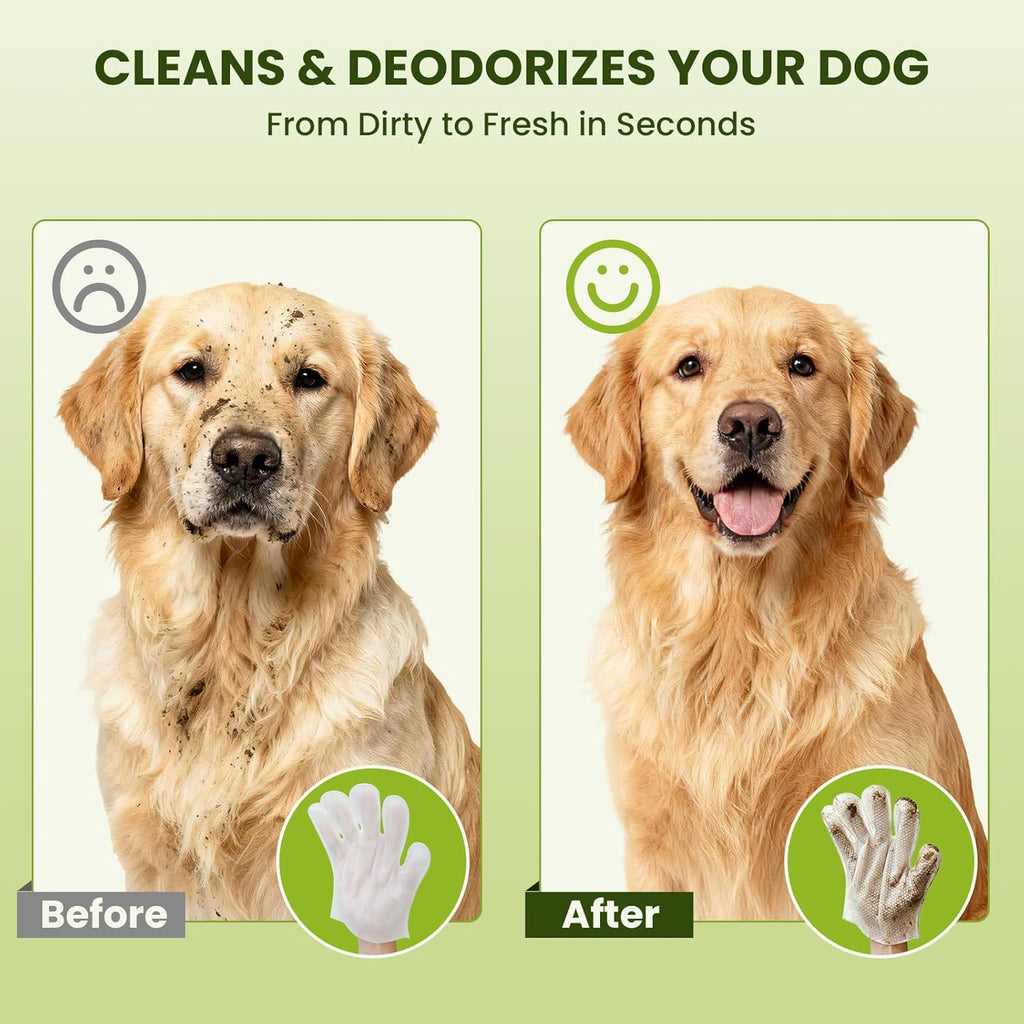 36-Pack Hypoallergenic Pet Wipes for Dogs, Cats, and Small Animals | No-Rinse Deodorizing Wipes for Paws, Butt, Eyes, and Ears | Effective Stain and Odor Cleanup for Travel and Between Baths