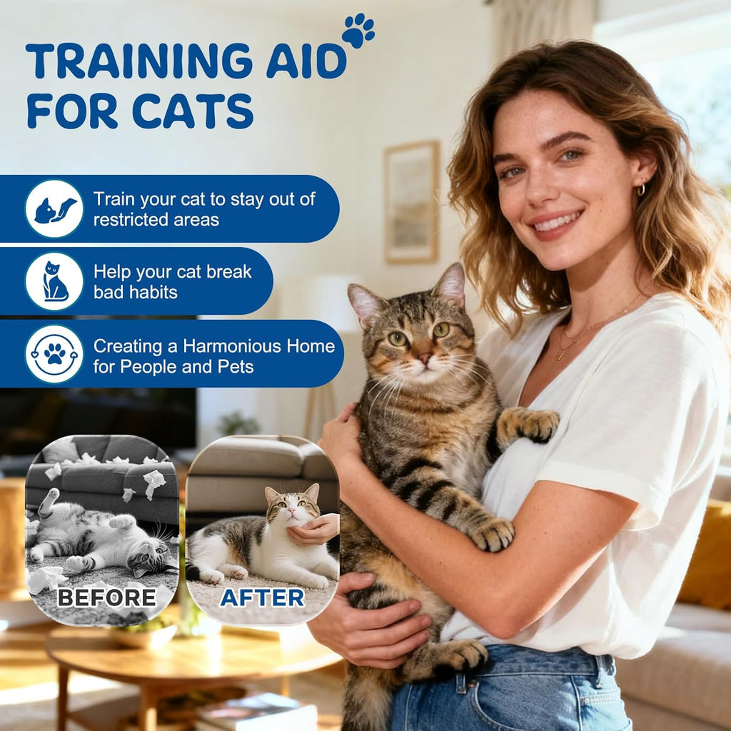 Cat Deterrent Spray - Cat Deterrent for Furniture Protection, Pee Spraying, Excessive Chewing & Scratching Everywhere - Use Indoor and Outdoor, Pet-Safe Formula, 150 ML