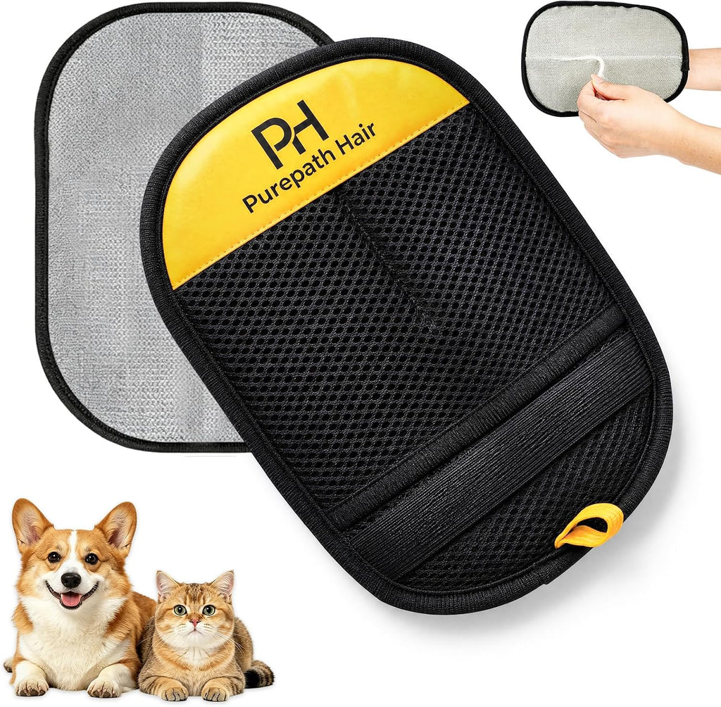 Removal Glove Remover for Cats & Dogs, 2026 Upgraded Five-Finger Electrostatic Pet Hair Removal Glove,Reusable. Applicable to Laundry, Couches, Carpets, Clothing and Car Seat. (1)