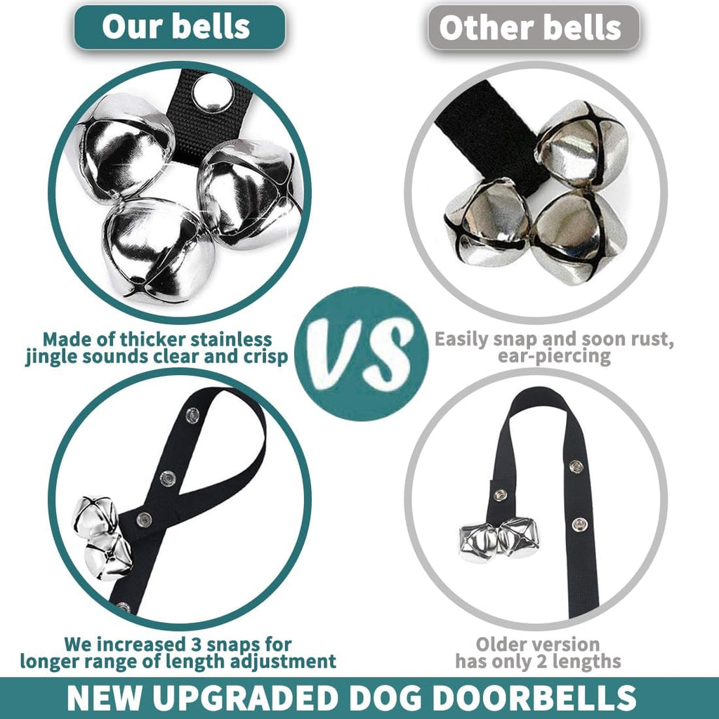Premium Quality Dog Doorbells for Potty Training - Adjustable Loud 1.4" Extra Large Bells for Easy Puppy Training